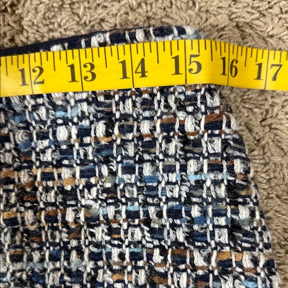 Talbots Mosaic Blue and White Pencil Knee Length Skirt SKU1294 - Picture 5 of 15
